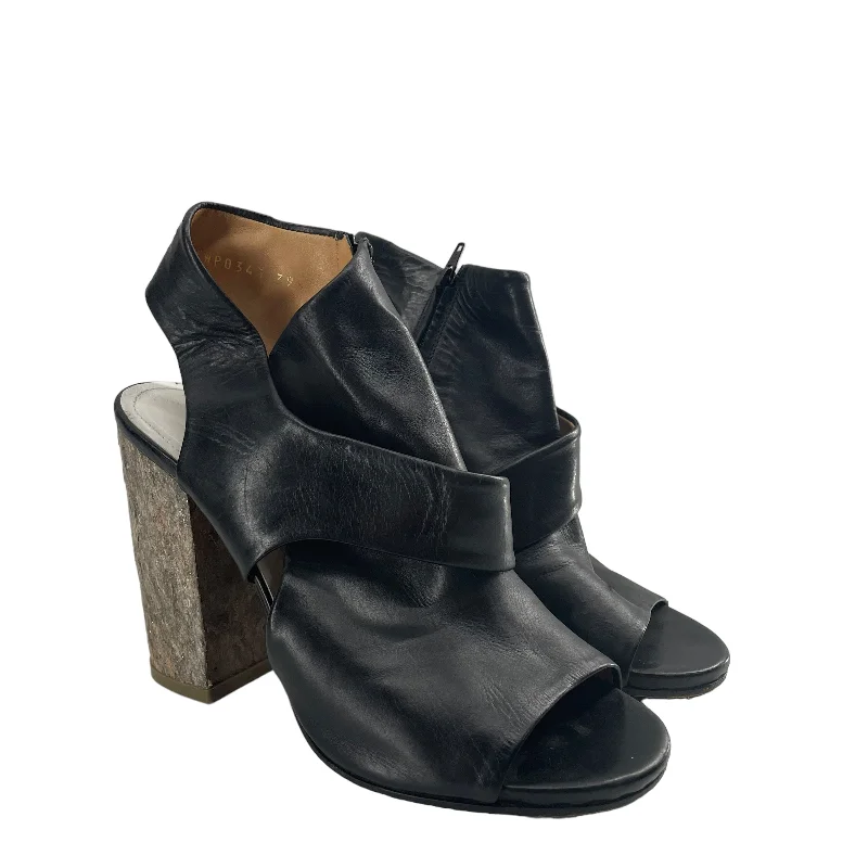 Maison Margiela/Heels/EU 36.5/Leather/BLK/GRANITE HEEL