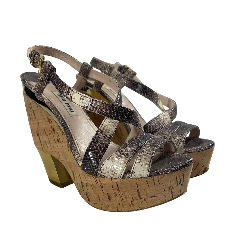 MIU MIU/Heels/US 6.5/MLT/SNAKE PRINT