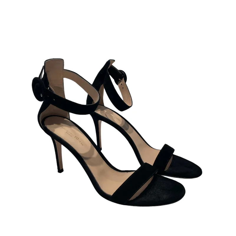 Gianvito Rossi/Heels/EU 39.5/Suede/BLK/