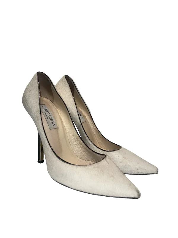 JIMMY CHOO/Heels/EU 39.5/Cowhide/CRM/