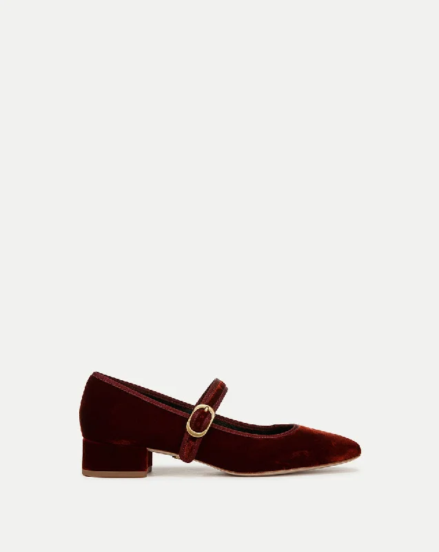 Cade Velvet Mary Jane Ballet Pump