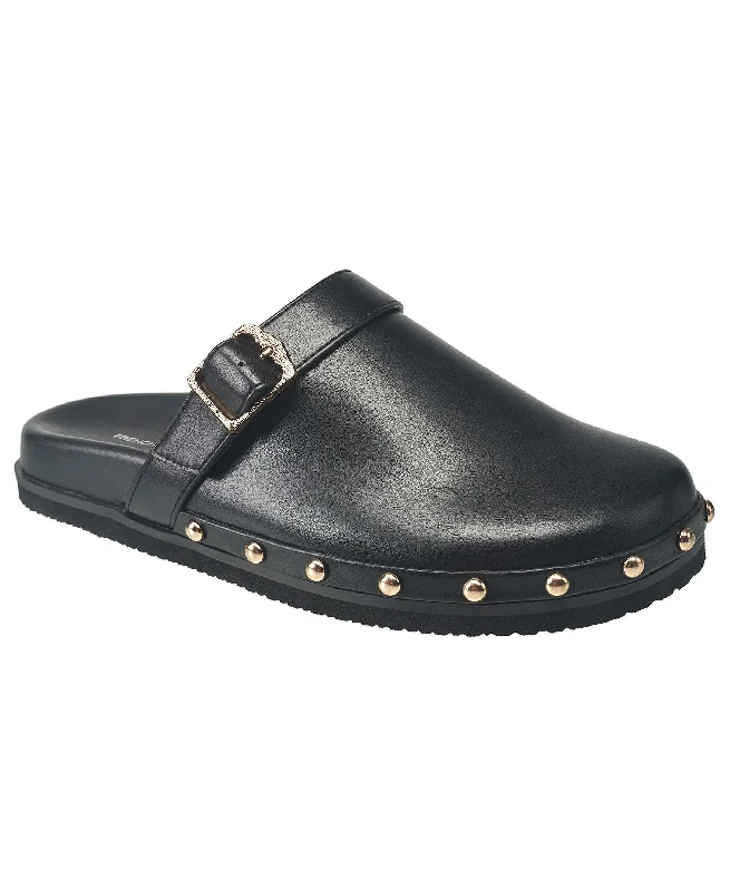 French Connection Women's Chello Buckle Leather Clog