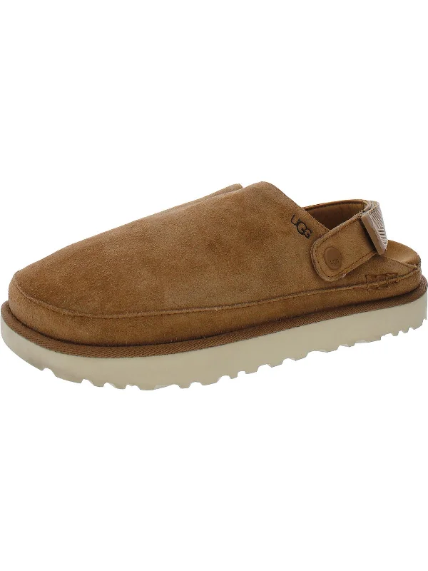 Goldenstar  Womens Suede Slip-On Clogs