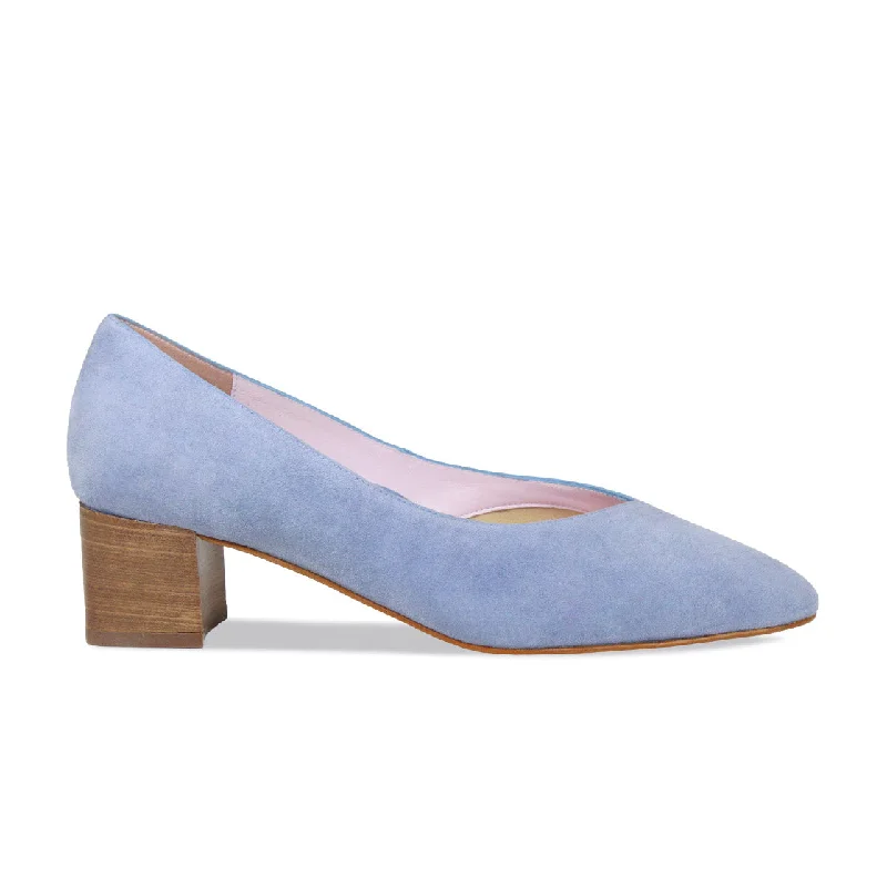 Ingrid: Sky Blue Suede