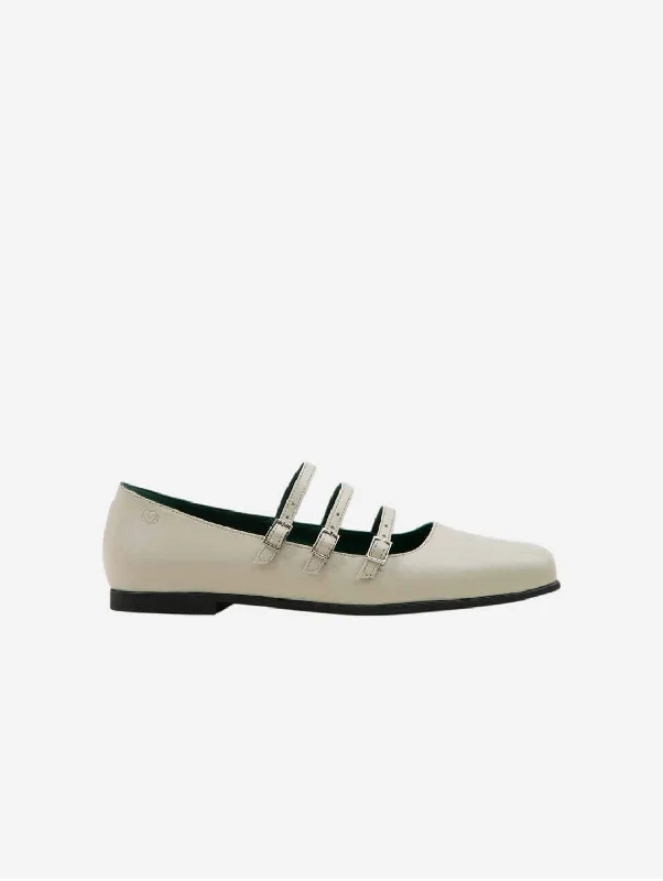 Maria II Vegan Apple Leather Ballet Flats | Cream