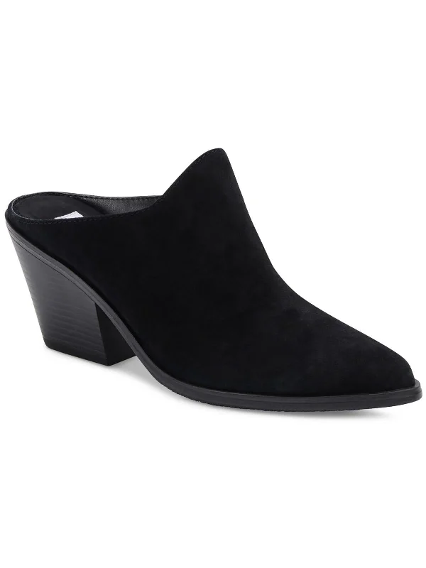 Nia  Womens Leather Slip On Mules