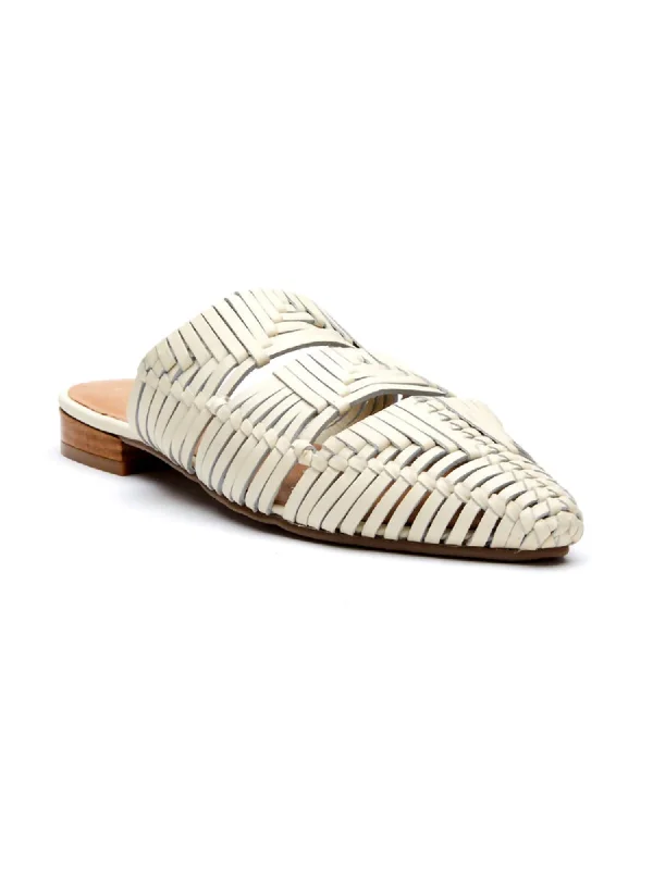 Women's East End Woven Pointed Toe Mule In Ivory